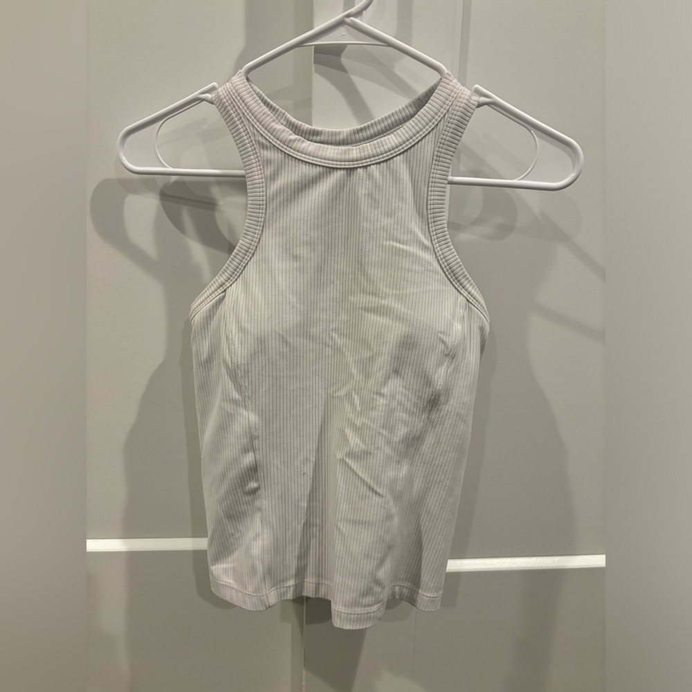 Lululemon Ribbed high neck Ebb To Street tank, White size 4